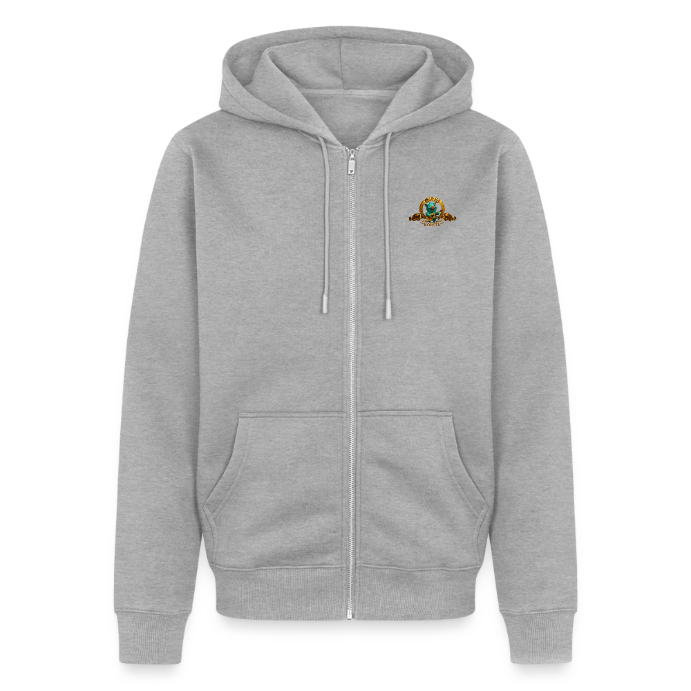 Männer Premium Kapuzenjacke - Grau meliert
