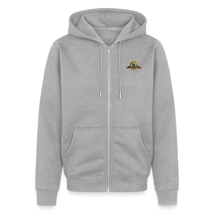 Männer Premium Kapuzenjacke - Grau meliert