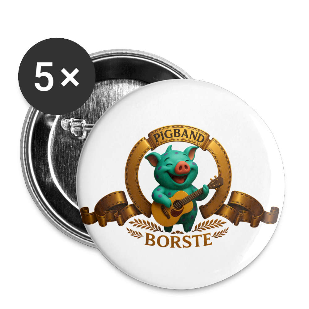 Buttons 5er Pack - Weiß
