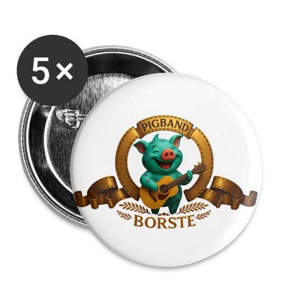 Buttons 5er Pack - Weiß