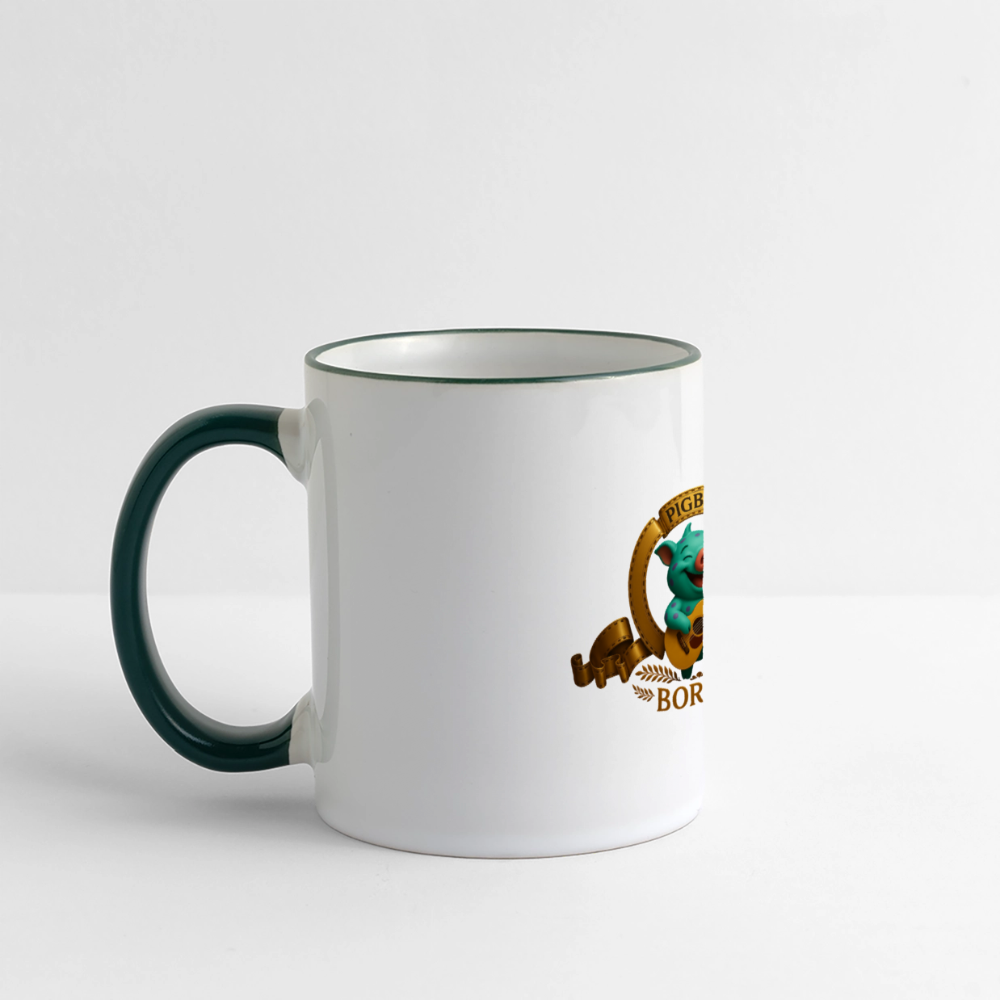 Tasse - Weiß/Dunkelgrün