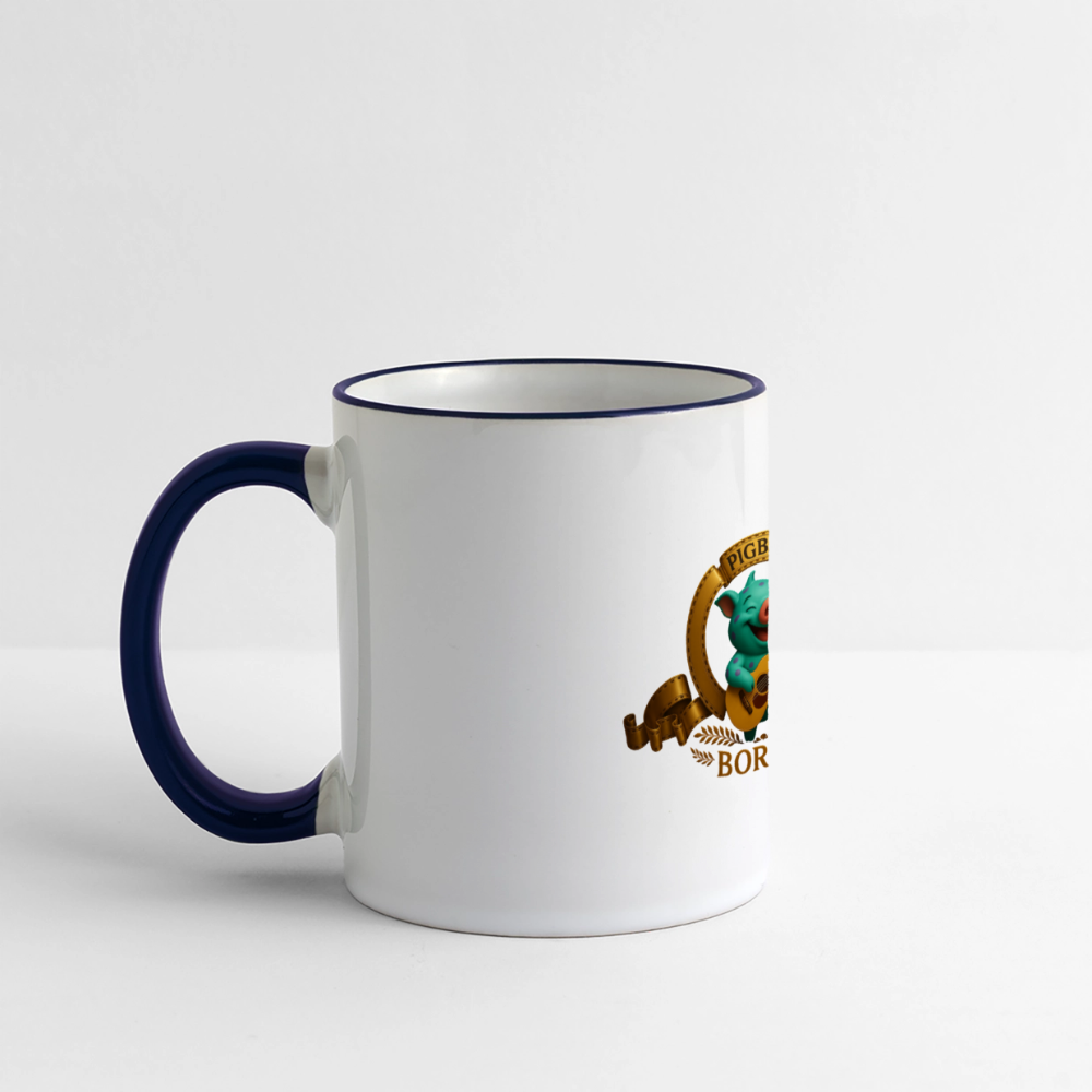 Tasse - Weiß/Kobaltblau