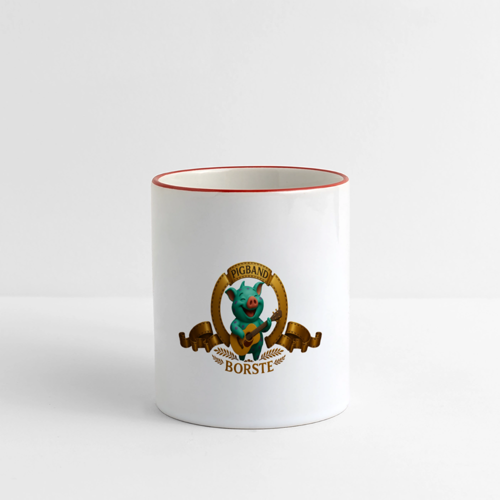 Tasse - Weiß/Rot